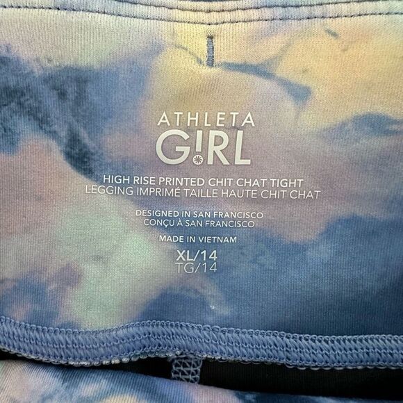 Athleta Girl High Rise Printed Chit Chat Tight size XL 14 - Picture 6 of 6